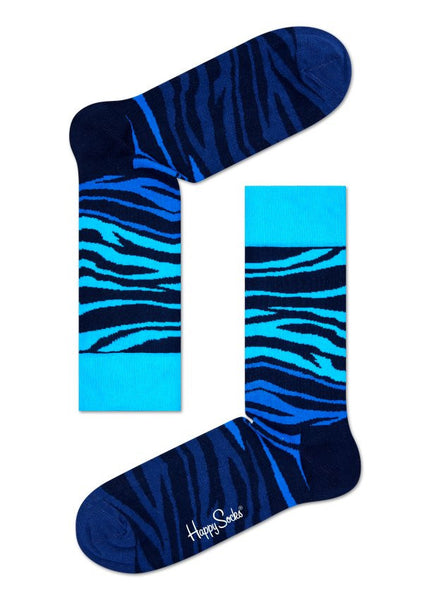 Zebra Sock Blue - Haberdasher - Clothing Boutique