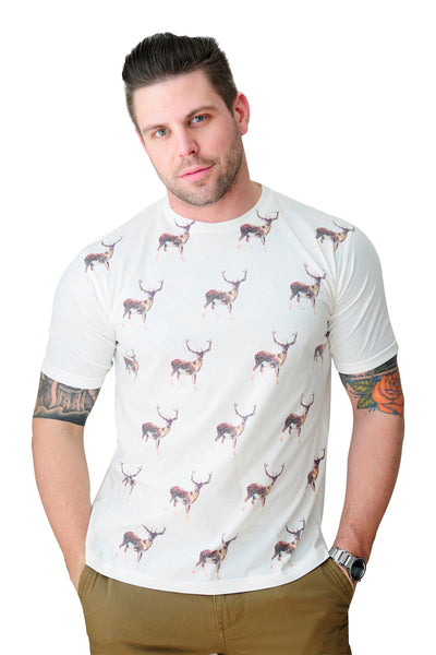 Deer Print Tee - Haberdasher - Clothing Boutique