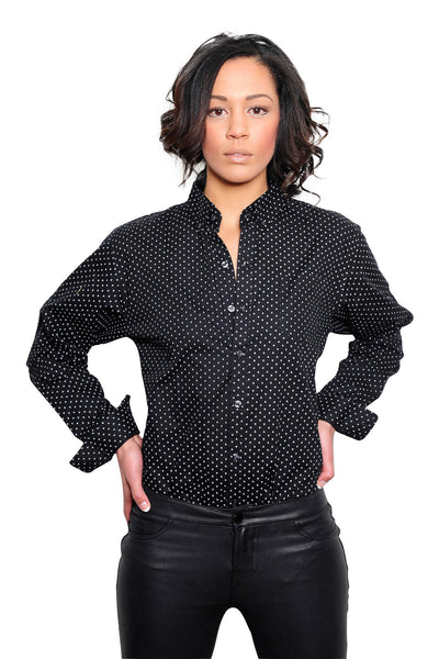 Women's Palm Tree Print Long Sleeve Shirt - Haberdasher - Clothing Boutique