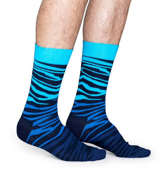 Zebra Sock Blue - Haberdasher - Clothing Boutique