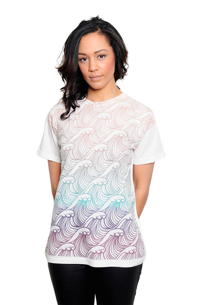 Women's Tsunami Print Tee - Haberdasher - Clothing Boutique